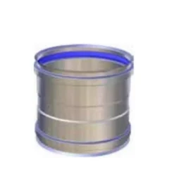 Doppio Bicchiere Acciaio M-F 200mm AISI 316 Polymaxacciai