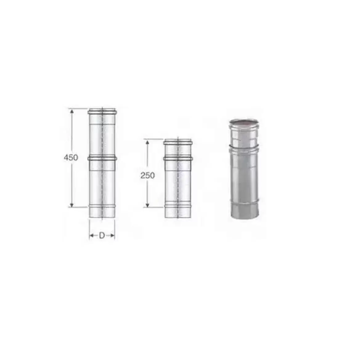 Elemento Telescopico Acciaio AISI 316 220mm Polymaxacciai 1 Elemento Telescopico Acciaio AISI 316 220mm Polymaxacciai