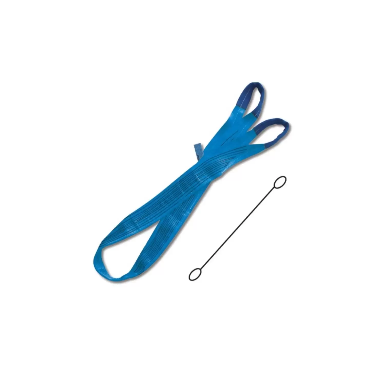 Fascia Di Sollevamento 8000 Kg Piatta Robur Beta - Blu 2 Fascia Di Sollevamento 8000 Kg Piatta Robur Beta - Blu - immagine 2