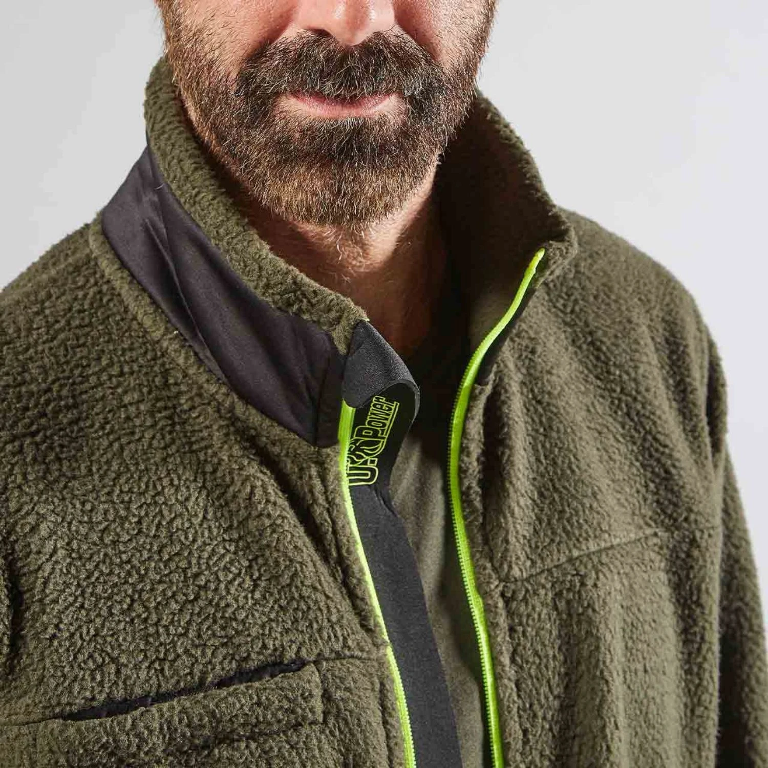 Giacca In Pile U-Power BARK Dark Green 7 Giacca In Pile U-Power BARK Dark Green - immagine 7