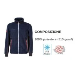 Giacca In Pile U-Power BARK Deep Blue -Vendite Ediliamo giacca in pile u power bark deep blue 3