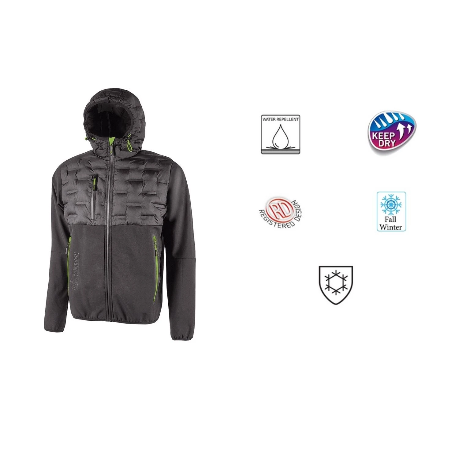 Giacca Invernale Da Lavoro U-Power SPOCK Asphalt Gray 7 Giacca Invernale Da Lavoro U-Power SPOCK Asphalt Gray - immagine 7