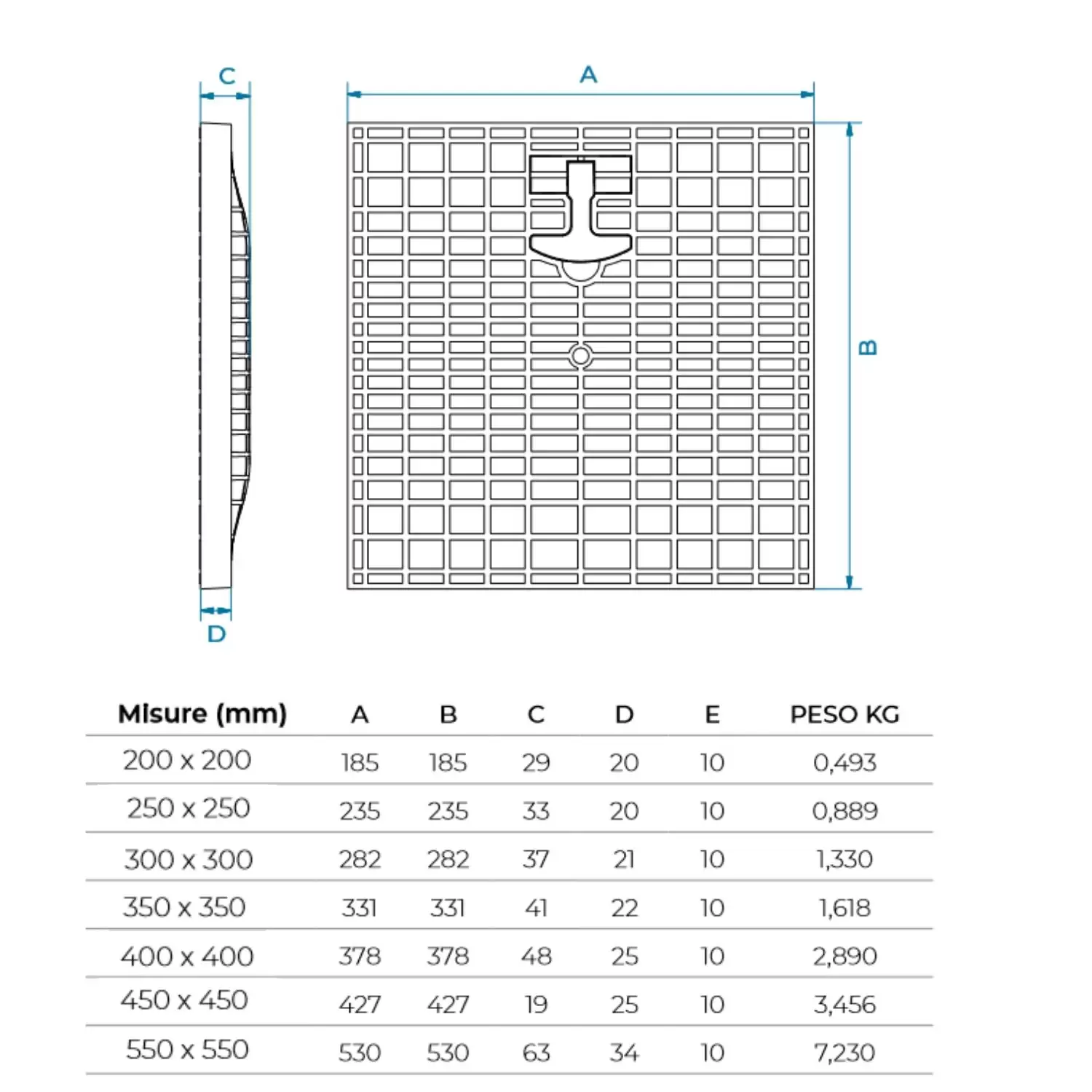Griglia In PVC Con Telaio 20x20cm Verde Dakota 5 Griglia In PVC Con Telaio 20x20cm Verde Dakota - immagine 5