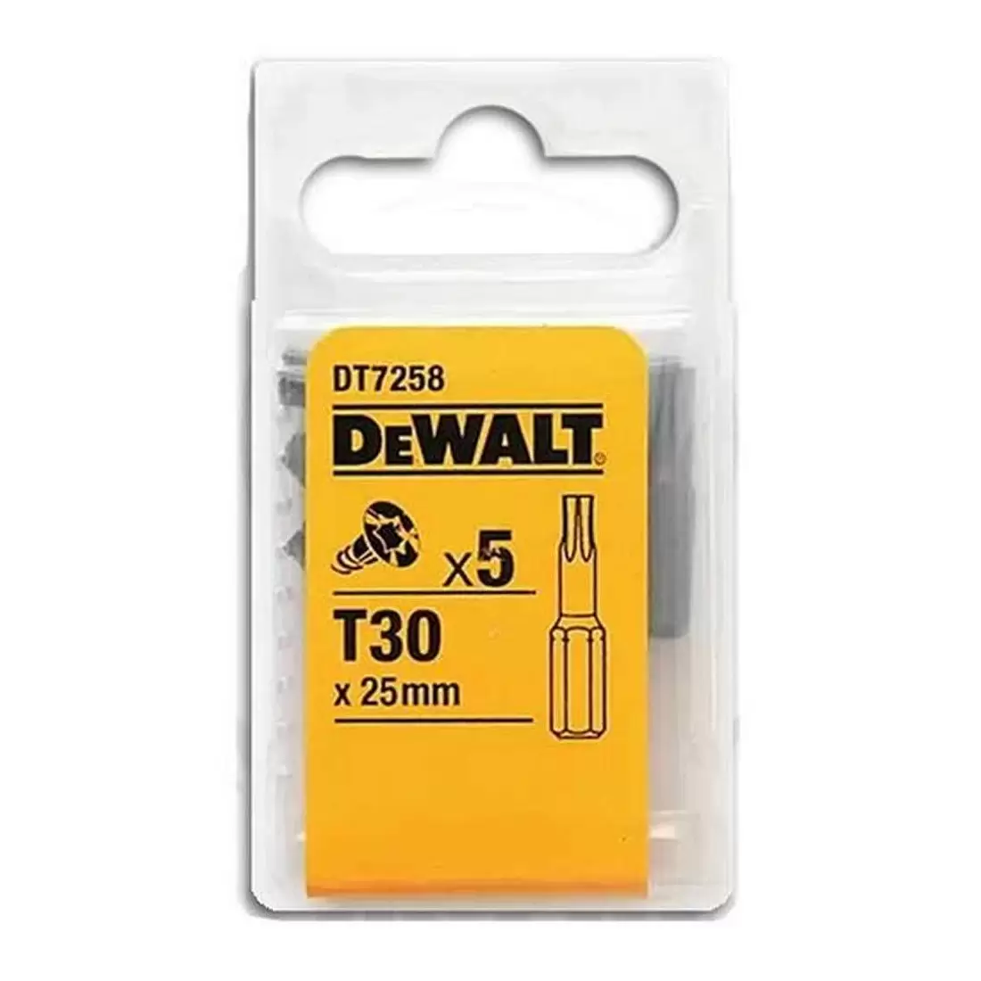 Inserto Extreme T30 Conf.5pz DT7258 DeWalt 1 Inserto Extreme T30 Conf.5pz DT7258 DeWalt