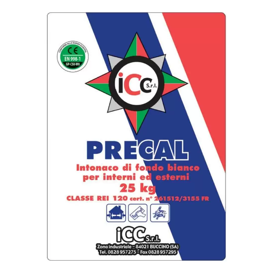 Intonaco Grigio Precal Fiber Da 25Kg ICC 1 Intonaco Grigio Precal Fiber Da 25Kg ICC