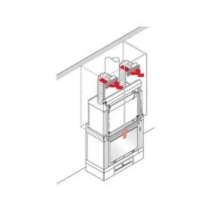 Kit Canalizzazione Aria Calda Italiana Camini 2/BIS Alluminio