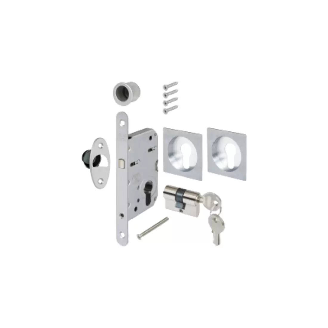 Kit Chiudiscrigno Quadro Con Foro A Cilindro Europeo Scrigno 4 Kit Chiudiscrigno Quadro Con Foro A Cilindro Europeo Scrigno - immagine 4