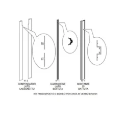 Kit Compensatori Anta In Vetro Scorrevole Essential Scrigno -Vendite Ediliamo kit compensatori anta in vetro scorrevole essential scrigno 2