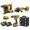 KIT DeWalt 18V: Tassellatore + Avvitatore Percussione + Smerigliatrice TSTAK -Vendite Ediliamo kit dewalt 18v tassellatore avvitatore percussione smerigliatrice tstak