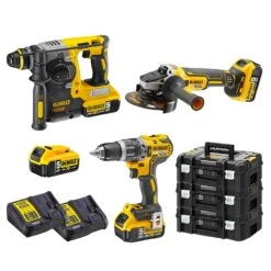 KIT DeWalt 18V: Tassellatore + Avvitatore Percussione + Smerigliatrice TSTAK