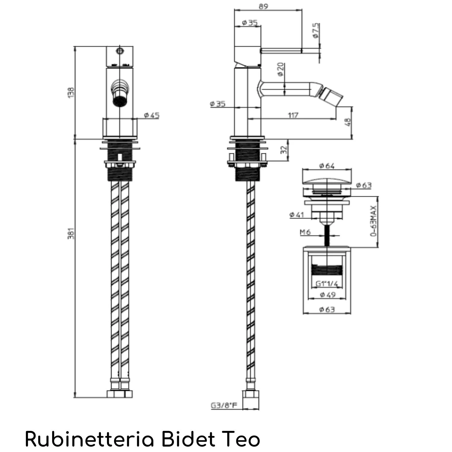 Kit Doccia Lavabo E Bidet TEO-2 CROMO Bossini 7 Kit Doccia Lavabo E Bidet TEO-2 CROMO Bossini - immagine 7