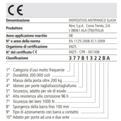 Kit Maniglione Antipanico NINZ SLASH BM Anta Attiva Porte Tagliafuoco REI -Vendite Ediliamo kit maniglione antipanico ninz slash bm anta attiva porte tagliafuoco rei 2