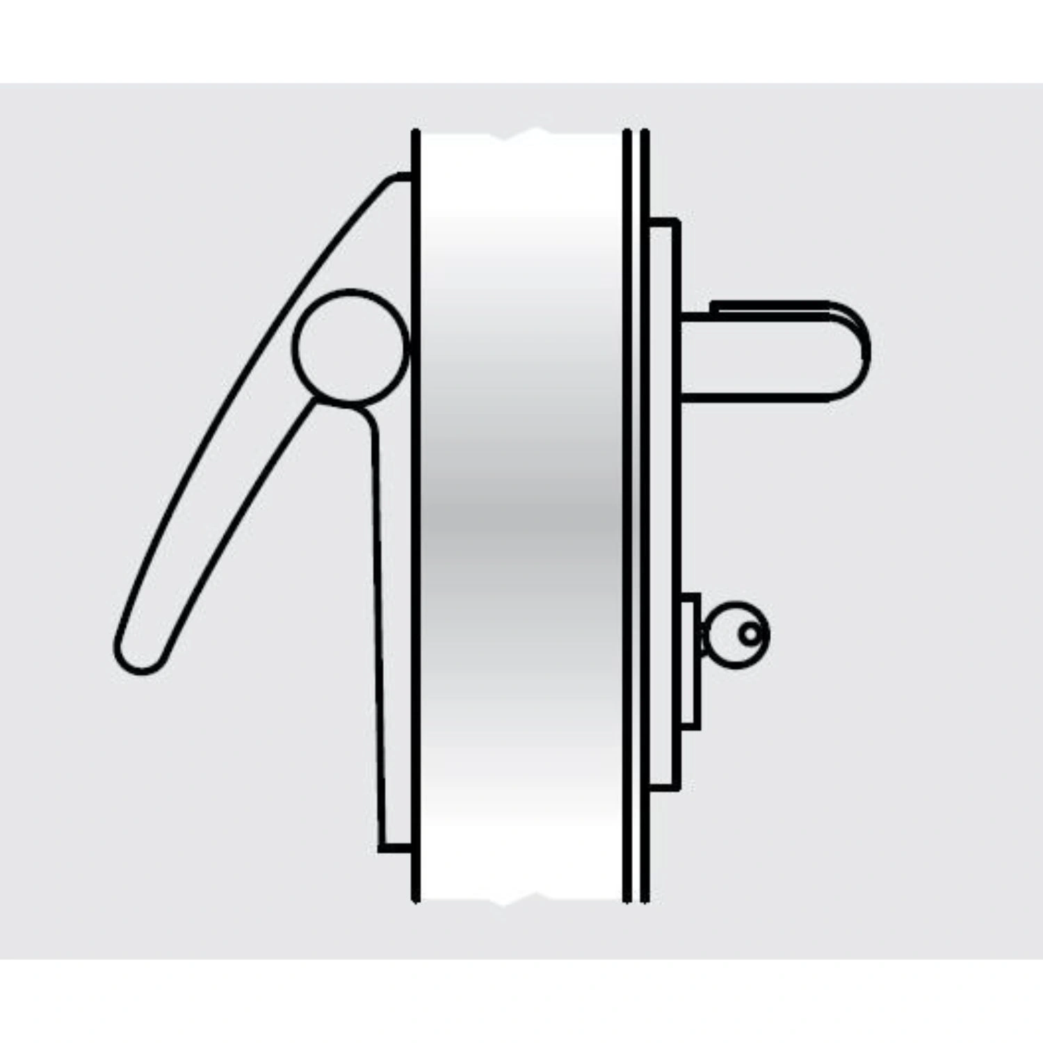 Kit Maniglione Antipanico NINZ TWIST BM Anta Attiva Porte Tagliafuoco REI - immagine 4