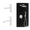 Kit Miscelatore Lavabo + Bidet + Kit Doccia Bianco Opaco Keller Taps 8 Kit Miscelatore Lavabo + Bidet + Kit Doccia Bianco Opaco Keller Taps -Vendite Ediliamo kit miscelatore lavabo bidet kit doccia bianco opaco keller taps