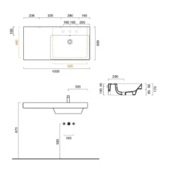 Lavabo Bagno 100x50 Cm Catalano Zero 100 110DZEUP00 -Vendite Ediliamo lavabo 100x50 cm catalano zero 100 2