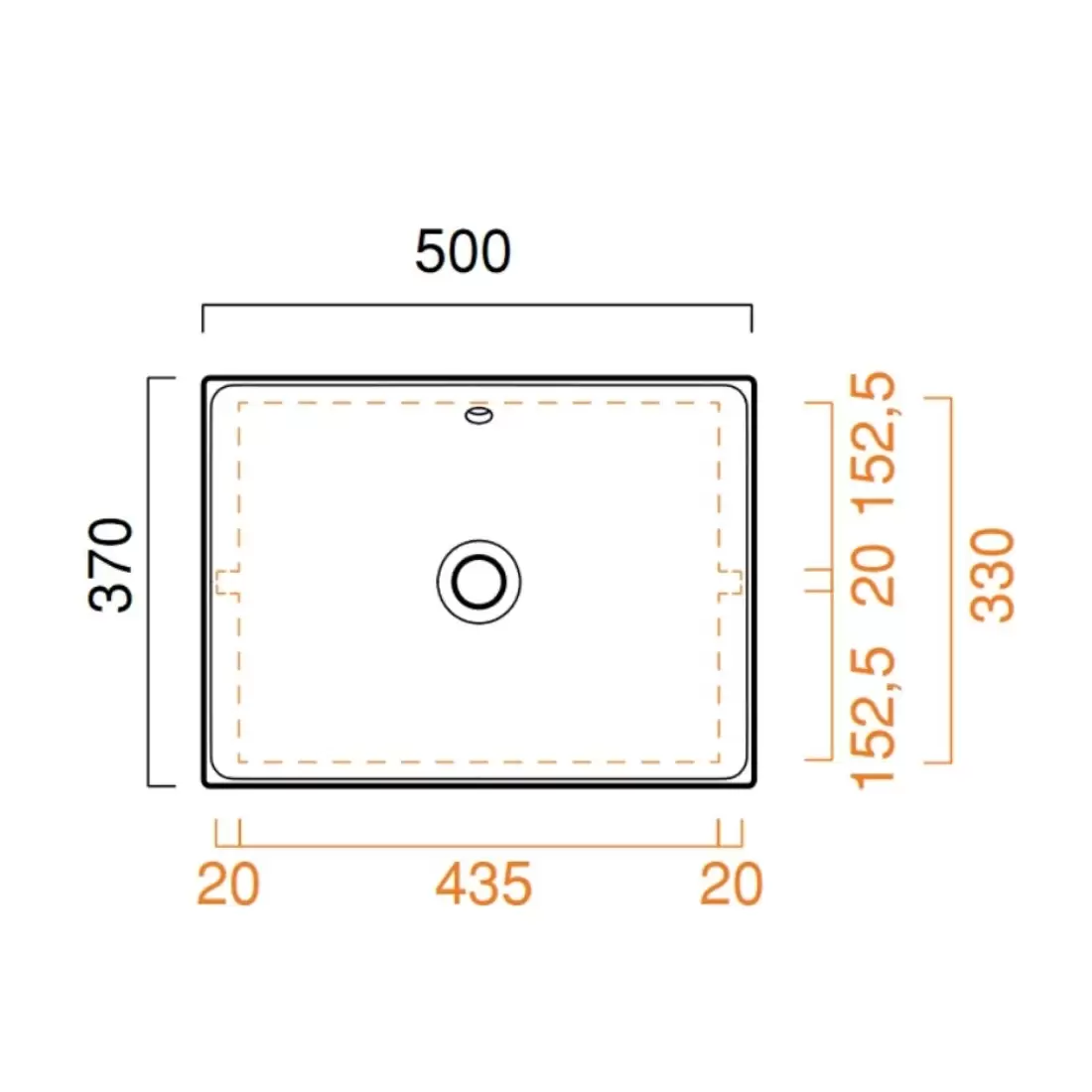 Lavabo Bagno 50x37 Cm Verso 15037VEN00 Catalano 3 Lavabo Bagno 50x37 Cm Verso 15037VEN00 Catalano - immagine 3