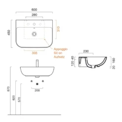 Lavabo 60x45 Cm Catalano Sfera 60 -Vendite Ediliamo lavabo 60x45 cm catalano sfera 60 3
