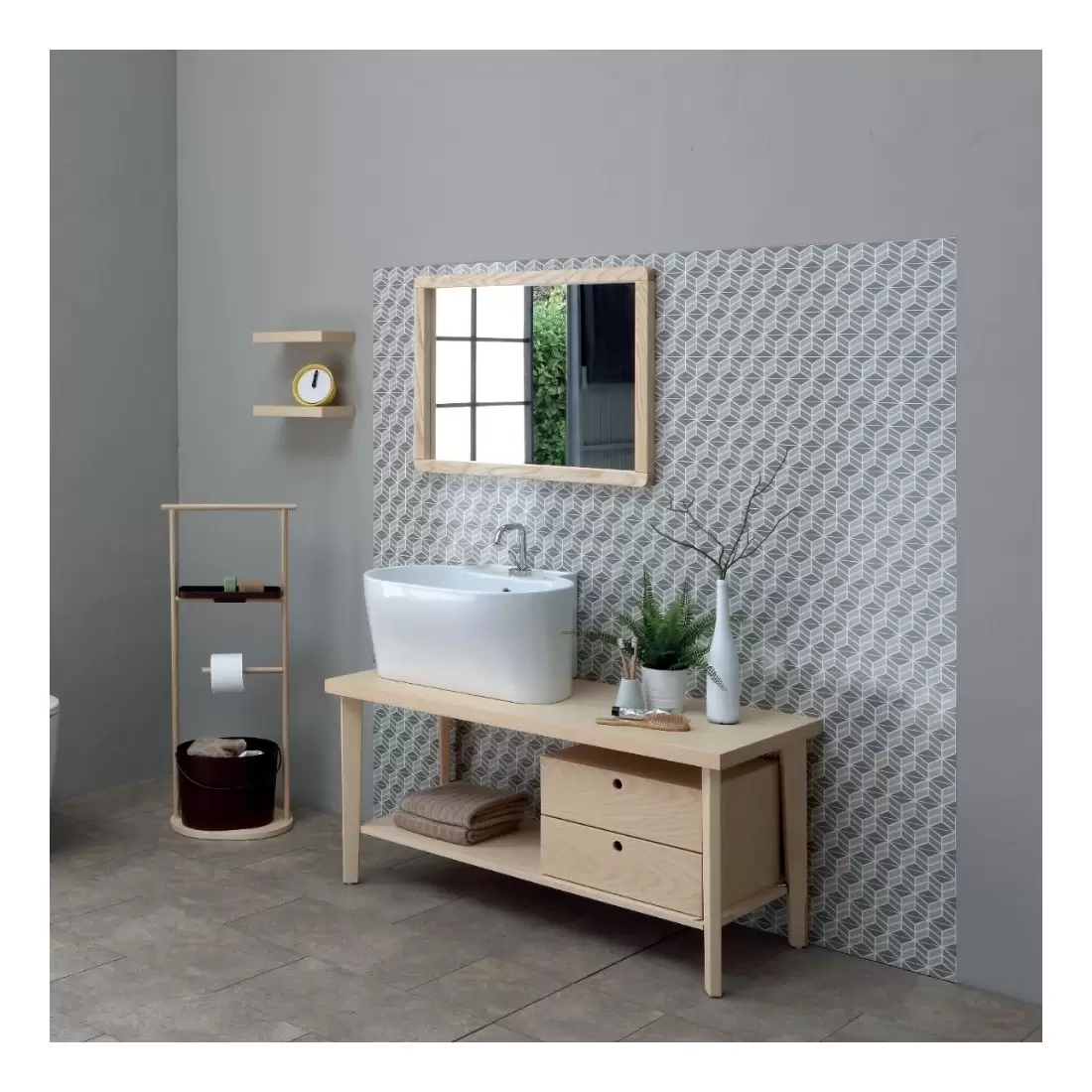 Lavabo 60x50 Bianco Lucido Senza Foro Tina Colavene 3 Lavabo 60x50 Bianco Lucido Senza Foro Tina Colavene - immagine 3