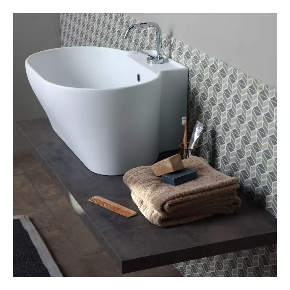 Lavabo 60x50 Bianco Lucido Senza Foro Tina Colavene 1 Lavabo 60x50 Bianco Lucido Senza Foro Tina Colavene