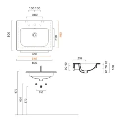 Lavabo 60x50 Cm Catalano Sfera 60 -Vendite Ediliamo lavabo 60x50 cm catalano sfera 60 2