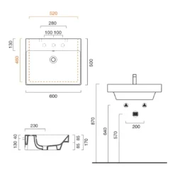 Lavabo 60x50 Cm Catalano Zero 60 -Vendite Ediliamo lavabo 60x50 cm catalano zero 60 2