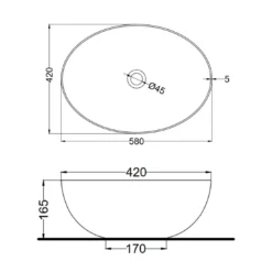 Lavabo Da Appoggio 58x42 Cm Cielo Eco Small -Vendite Ediliamo lavabo da appoggio 58x42 cm cielo eco small 2
