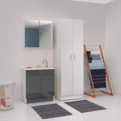 Lavatoio 75x50x86h Cm Con Cesto Portabiancheria Antracite Lindo Max Colavene -Vendite Ediliamo lavatoio 75x50x86h cm con cesto portabiancheria antracite lindo max colavene 1