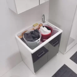 Lavatoio 75x50x86h Cm Senza Cesto Portabiancheria Antracite Lindo Max Colavene -Vendite Ediliamo lavatoio 75x50x86h cm senza cesto portabiancheria antracite lindo max colavene 4