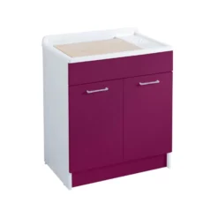 Lavatoio 75x50x86h Cm Senza Cesto Portabiancheria Melanzana Lindo Colavene