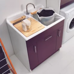 Lavatoio 80x60x86h Cm Con Cesto Portabiancheria Antracite Twist Colavene -Vendite Ediliamo lavatoio 80x60x86h cm con cesto portabiancheria antracite twist colavene 5