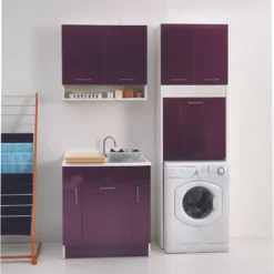 Lavatoio 80x60x86h Cm Con Cesto Portabiancheria Melanzana Twist Colavene -Vendite Ediliamo lavatoio 80x60x86h cm con cesto portabiancheria melanzana twist colavene 5