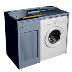 Lavatoio Con Coprilavatrice 106x60x89h Cm Con Vasca A SX Lavacril Colavene Grigio