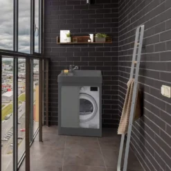 Lavatoio Con Coprilavatrice 73x67x109h Cm Con Vasca Lavacril ON Colavene Grigio -Vendite Ediliamo lavatoio con coprilavatrice 73x67x109h cm con vasca lavacril on colavene grigio 1