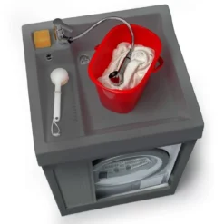 Lavatoio Con Coprilavatrice 73x67x109h Cm Con Vasca Lavacril ON Colavene Grigio -Vendite Ediliamo lavatoio con coprilavatrice 73x67x109h cm con vasca lavacril on colavene grigio 2