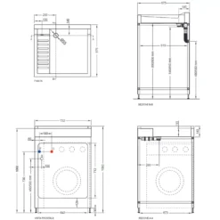 Lavatoio Con Coprilavatrice 73x67x109h Cm Con Vasca Lavacril ON Colavene Grigio -Vendite Ediliamo lavatoio con coprilavatrice 73x67x109h cm con vasca lavacril on colavene grigio 4
