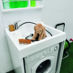 Lavatoio Con Coprilavatrice 73x67x109h Cm Con Vasca Lavacril ON Colavene Grigio -Vendite Ediliamo lavatoio con coprilavatrice 73x67x109h cm con vasca lavacril on colavene grigio 5