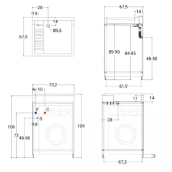 Lavatoio Con Vano Lavatrice 73x67x109h Cm Lavacril ON Colavene Bianco 5 Lavatoio Con Vano Lavatrice 73x67x109h Cm Lavacril ON Colavene Bianco -Vendite Ediliamo lavatoio con vano lavatrice 73x67x109h cm lavacril on colavene bianco 2