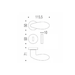 Maniglia Porta CROMAT LC45R DROP Colombo -Vendite Ediliamo maniglia porta cromat lc45r drop colombo 1