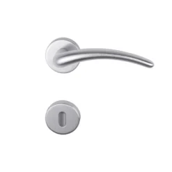 Maniglia Porta Cromo Satinato VIRGOLA