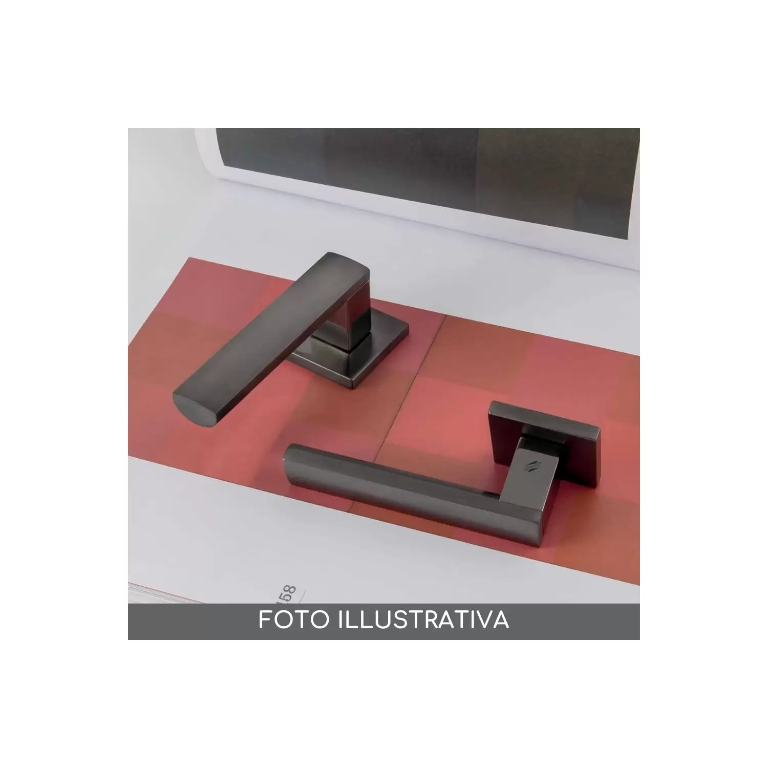 Maniglia Porta CROMO/NEROMAT LC91R ALBA Colombo 4 Maniglia Porta CROMO/NEROMAT LC91R ALBA Colombo - immagine 4