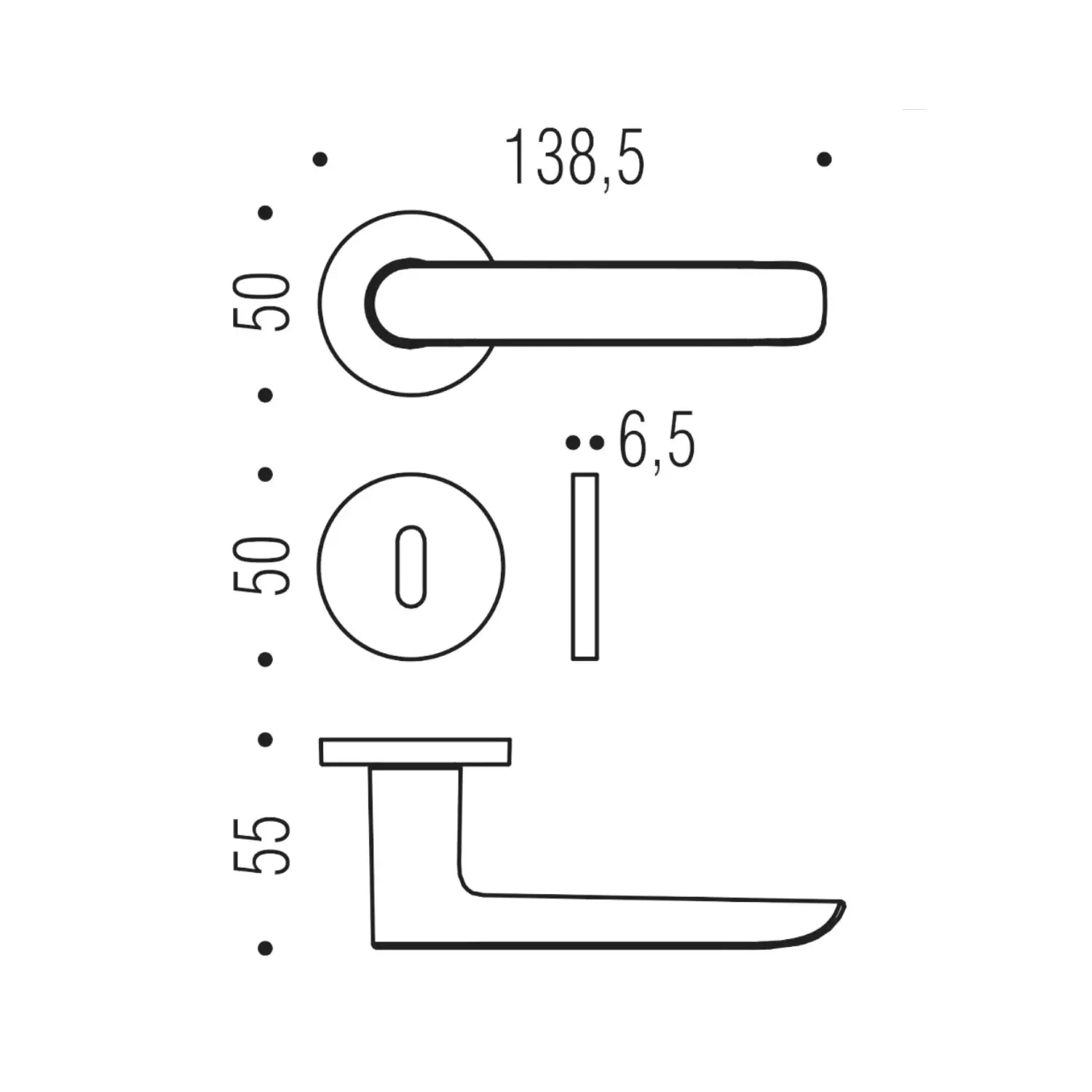 Maniglia Porta Grafite Matt Lund Colombo 2 Maniglia Porta Grafite Matt Lund Colombo - immagine 2