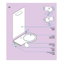 Mensola Per Lavabo Luce In Alluminio MEUN Luce Catalano