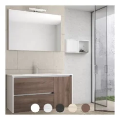 Mobile Bagno Sospeso Specchio E Applique Led Ale Levi Mobili