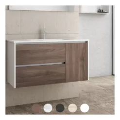 Mobile Bagno Sospeso + Specchio Led Touch Ale Levi Mobili