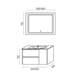 Mobile Bagno Sospeso + Specchio Led Touch Ale Levi Mobili -Vendite Ediliamo mobile bagno sospeso specchio led touch ale levi mobili 3