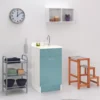 Mobile Con Lavatoio 45x60x86h Cm Apertura Anta A DX Celeste Swash Colavene -Vendite Ediliamo mobile con lavatoio 45x60x86h cm apertura anta a dx celeste swash colavene