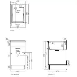Mobile Con Lavatoio 45x60x86h Cm Apertura Anta A DX Celeste Swash Colavene -Vendite Ediliamo mobile con lavatoio 45x60x86h cm apertura anta a dx celeste swash colavene 2