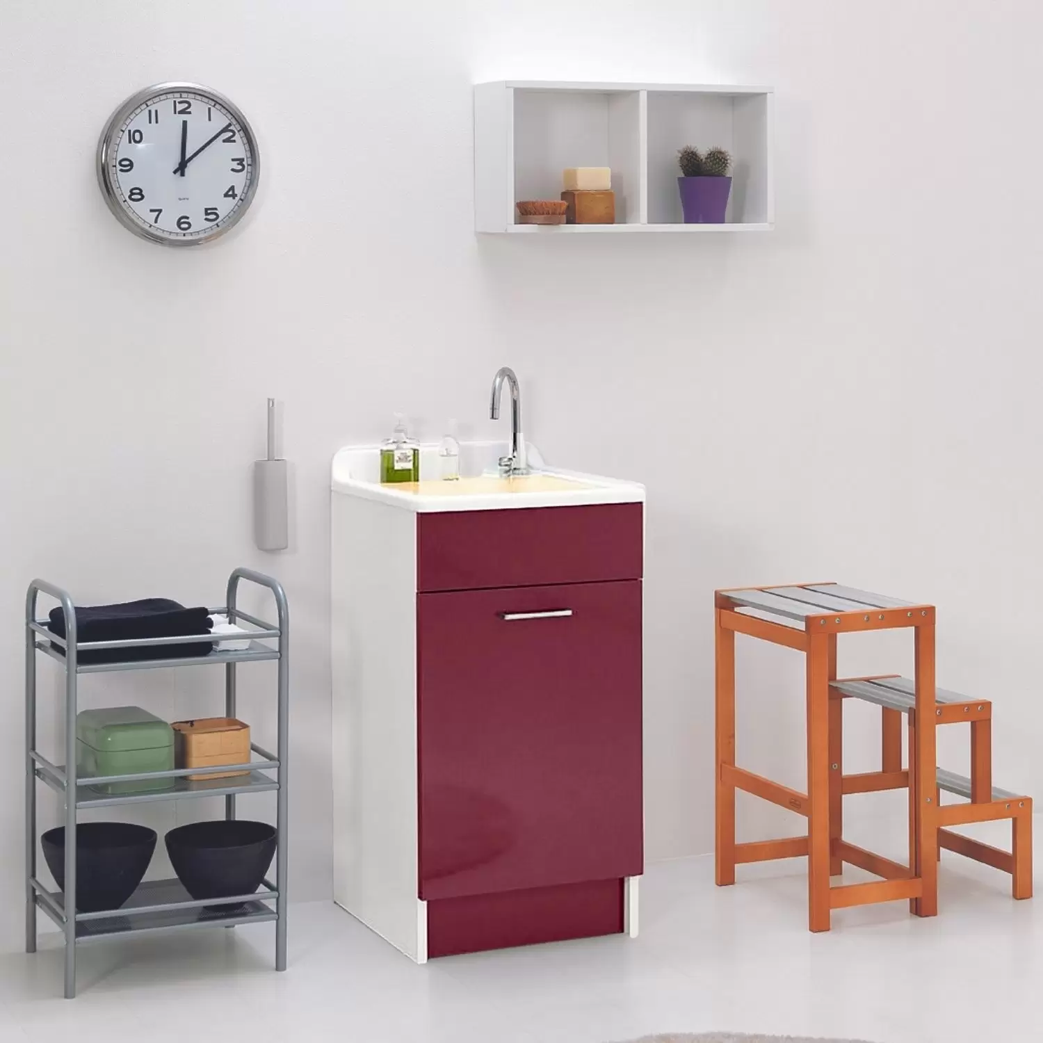 Mobile Con Lavatoio 45x60x86h Cm Apertura Anta A DX Melanzana Swash Colavene 1 Mobile Con Lavatoio 45x60x86h Cm Apertura Anta A DX Melanzana Swash Colavene