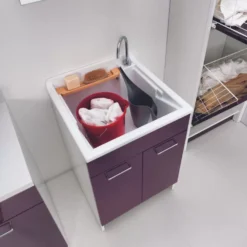 Mobile Con Lavatoio 60x50x86h Cm Doppia Anta Melanzana Swash Colavene -Vendite Ediliamo mobile con lavatoio 60x50x86h cm doppia anta melanzana swash colavene 7