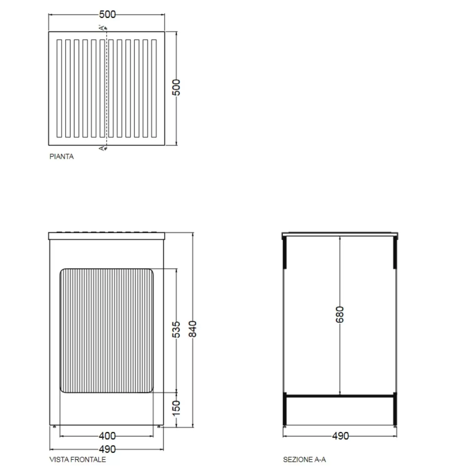 Mobile Contenitore 50x50x84h Cm Con Serranda Avorio Lavacril Box Colavene 2 Mobile Contenitore 50x50x84h Cm Con Serranda Avorio Lavacril Box Colavene - immagine 2